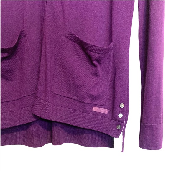 MED•NWT•ARMANI EXCHANGE•ROYAL PURPLE KNIT CARDIGAN W CERTIFICATE OF AUTHENTICITY - Picture 3 of 8